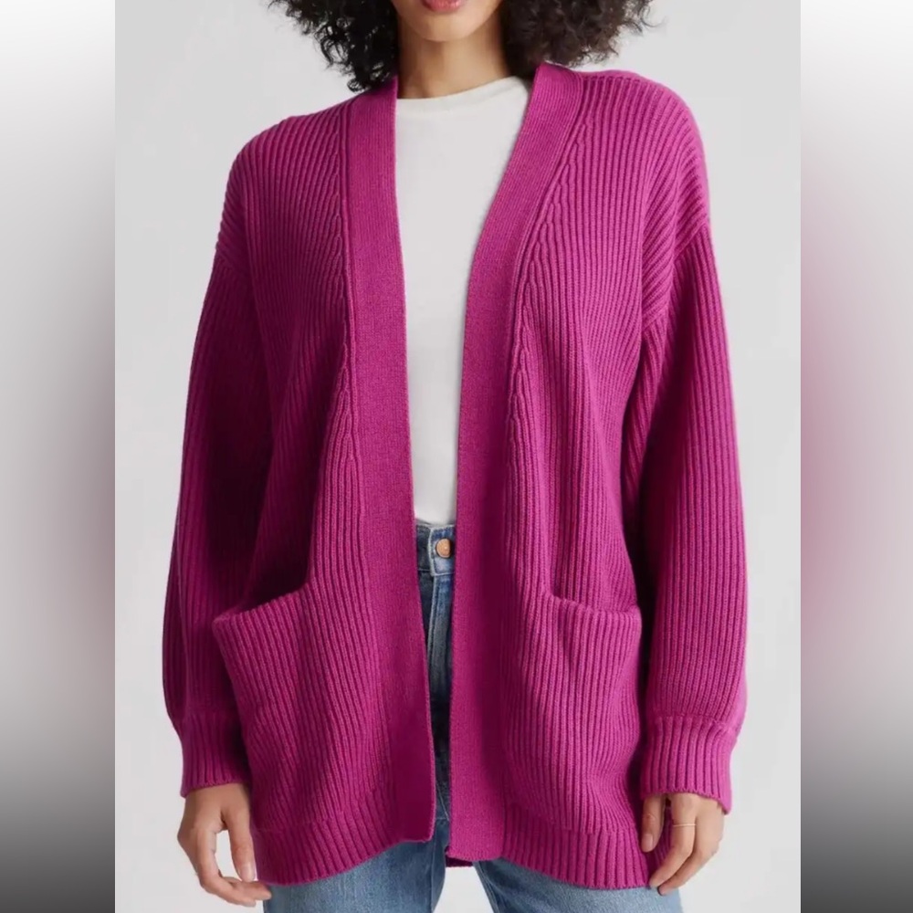 Quince Women's Fuchsia Cardigan